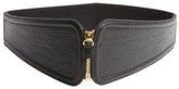 Thumbnail for your product : Fashion Focus black embossed wide stretch zip belt