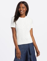 Thumbnail for your product : Draper James Cable Knit Short Sleeve Sweater*
