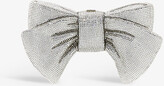 Thumbnail for your product : Judith Leiber Womens Silver Just For You Bow Crystal-embellished Brass Clutch bag