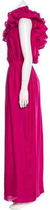 Lanvin Silk Ruffle Dress