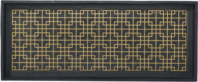 Home Furnishings by Larry Traverso Logan Arrow 34in x 14in Non-Slip Outdoor Rubber Boot Tray