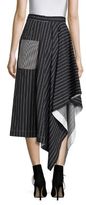 Thumbnail for your product : Aquilano Rimondi Striped Asymmetric Skirt