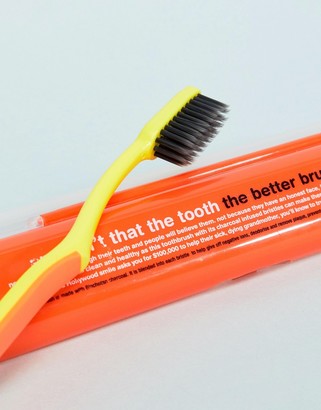 Anatomicals And Ain't That The Tooth The Better Brush Charcoal Toothbrush - Orange