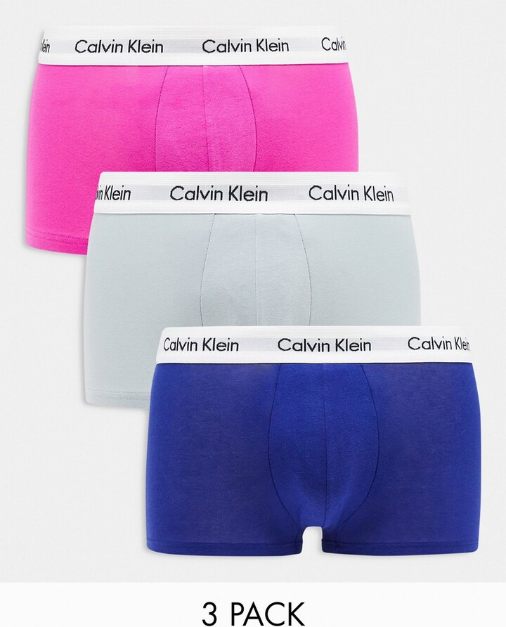 Calvin Klein Modern Cotton 3 pack stretch low rise trunks in multi -  ShopStyle Boxers