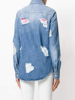 Thumbnail for your product : Moschino distressed denim shirt