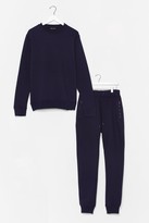 Thumbnail for your product : Nasty Gal Womens The Real You Jumper and Joggers Lounge Set - Navy - L