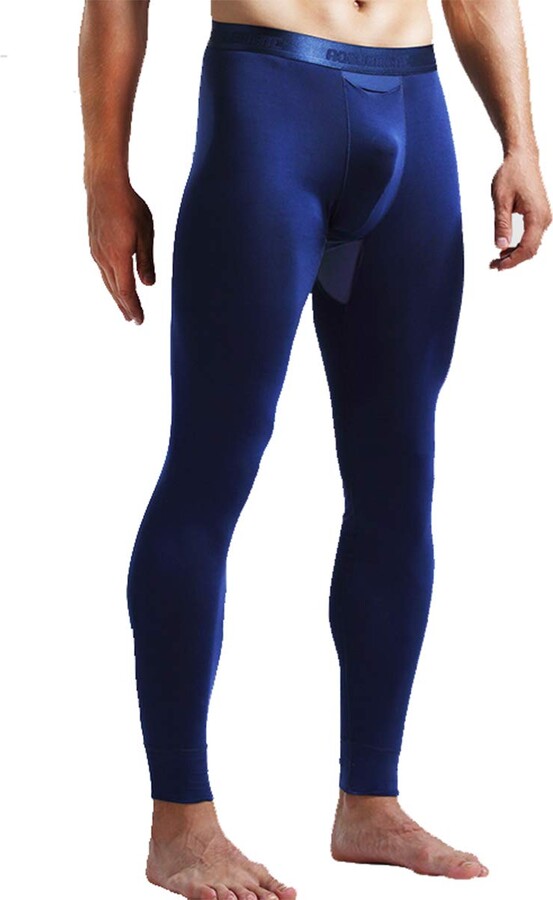 Ouruikia Men's Thermal Underwear Pants Modal Thermal Bottoms Long Johns ...