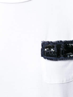 Max Mara 'S embellished patch T-shirt
