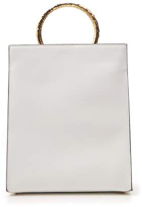 Marni Structured Gold Handle Tote Bag