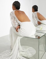 Thumbnail for your product : ASOS EDITION Lucy placement beaded wedding dress