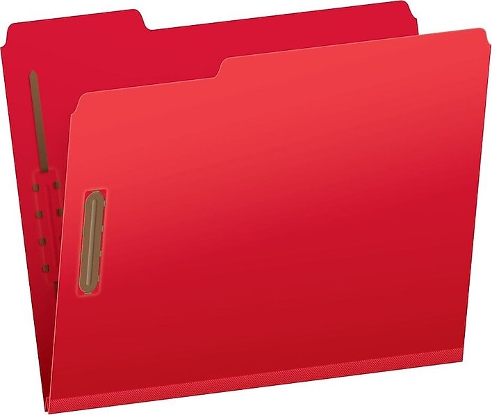 Pendaflex® 60% Recycled Pressboard Classification Folder, 2" Expansion, Letter Size, Bright Red, 25/Box (15936GW)