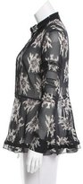 Thumbnail for your product : Giambattista Valli Silk Lace-Trimmed Top