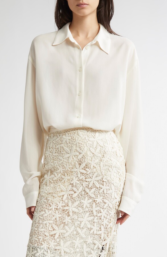 Totême Classic Crepe Button-Up Shirt