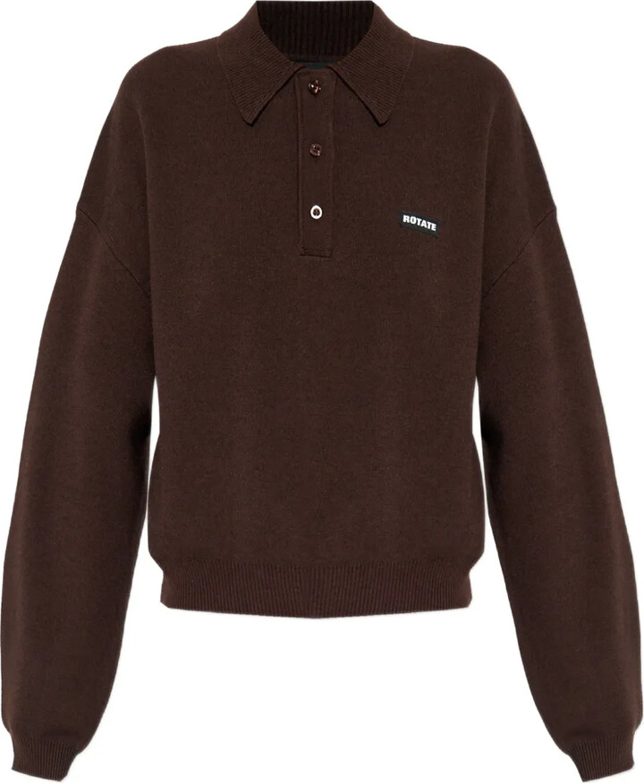 Rotate by Birger Christensen Logo-Patch Polo Top