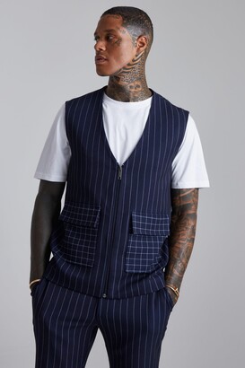 mens striped waistcoat