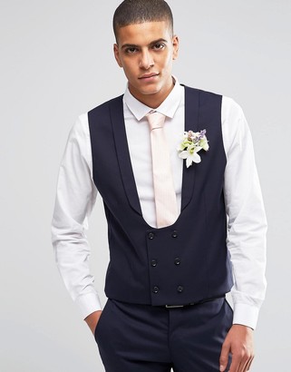 Selected Skinny Morning Wedding Vest with Stretch