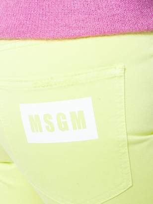 MSGM cropped denim jeans