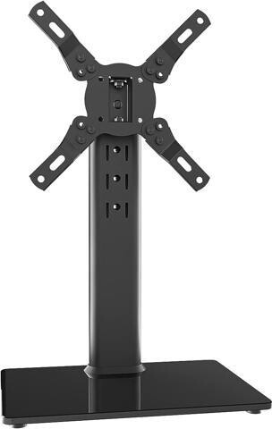 KINGARD Universal Swivel TV Stand/Base Table Top TV Stand for 13 to 39 inch TVs with 100 Degree Swivel, 4 Level Height Adjustable, Heavy Duty Tempered...