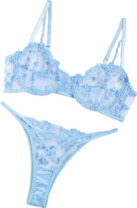 varsmiss Sheer Mesh Transparent Unlined Bra Sexy Wireless Underwear :  : Clothing, Shoes & Accessories