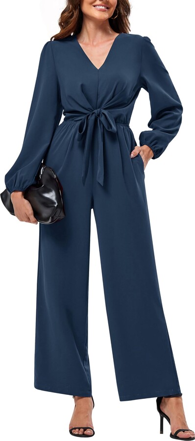 Formal Jumpsuits Wedding One Piece Pantsuit JASAMBAC Women's