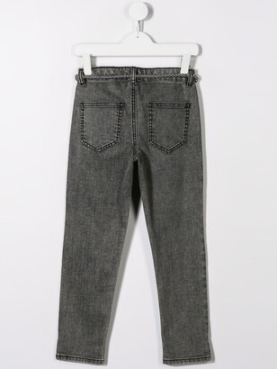 Andorine Cord Detail Straight-Leg Jeans