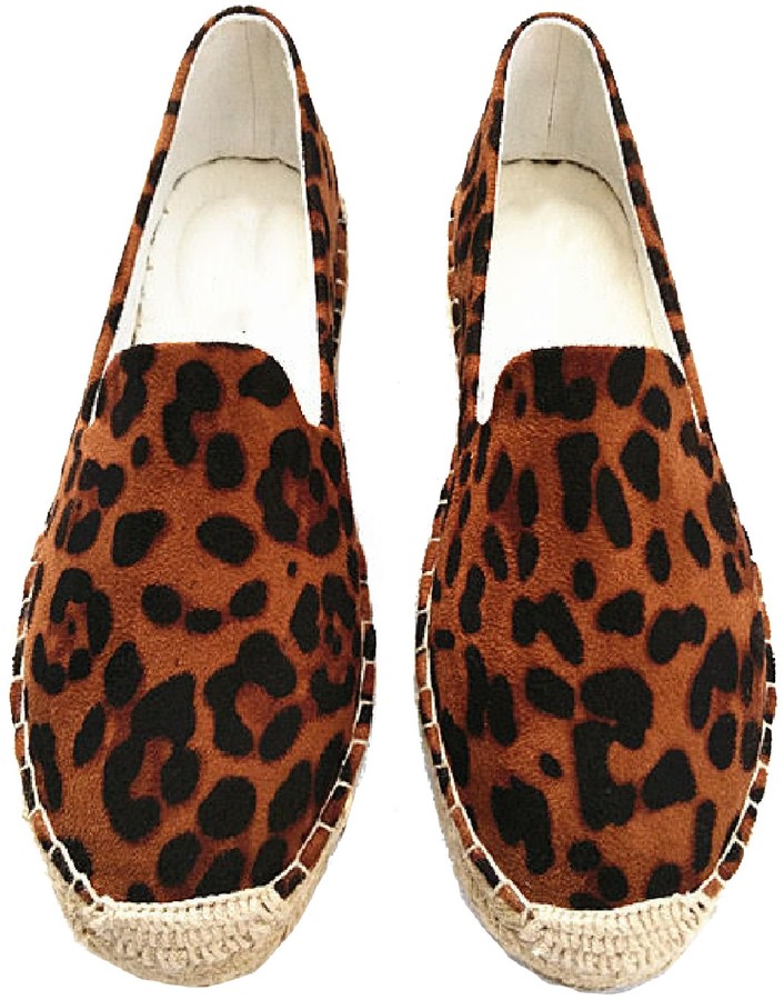 leopard print platform espadrilles