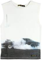 Thumbnail for your product : Finger In The Nose Sleeveless Car Printed Cotton T-shirt