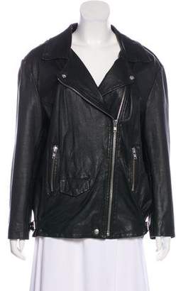 OAK Long Sleeve Leather Jacket