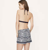 Thumbnail for your product : LOFT Beach Paisley Linen Cotton Shorts