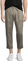 Thumbnail for your product : Helmut Lang Single-Pleat Cuffed Trousers, Taupe