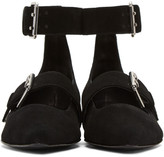 Thumbnail for your product : Opening Ceremony Black Suede Fletcher Ballerina Flats