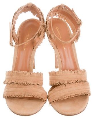 Gianvito Rossi Suede Ankle Strap Sandals w/ Tags