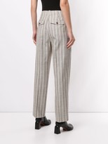 Thumbnail for your product : Our Legacy Striped High-Rise Straight-Leg Trousers