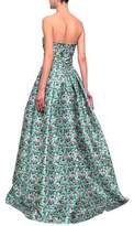 Thumbnail for your product : Monique Lhuillier Flared Floral-print Duchesse Satin-twill Maxi Skirt