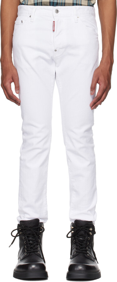 DSQUARED2 White 'White Bull' Cool Guy Jeans