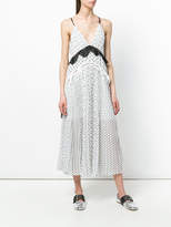 Thumbnail for your product : Self-Portrait lace inserts pleated dress