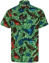 Thumbnail for your product : Ohema Ohene - Men'S Short Sleeve African Print Shirt- Green