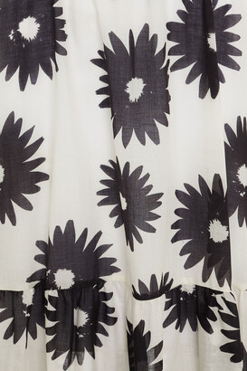 Stella McCartney Linda Cutout Floral-print Cotton-voile Maxi Dress