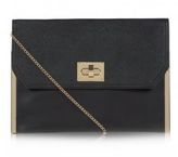 Thumbnail for your product : New Look Black Metal Bar Clutch