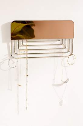Urban Outfitters Hanging Rectangle Mirror Jewelry Organizer