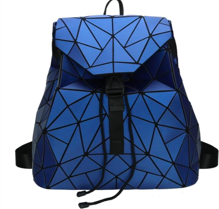 Exclusive Thredz Women's Slanted Triangle Backpack In Matt Blue