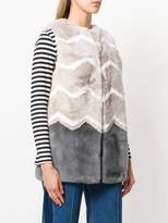 Thumbnail for your product : N.Peal patterned gilet