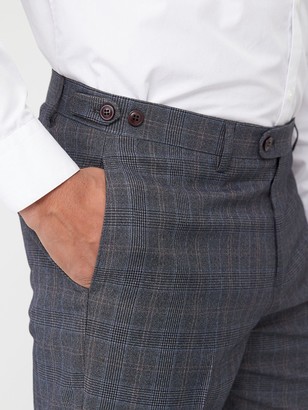 Skopes Tailored Witton Trousers Grey/Blue Check