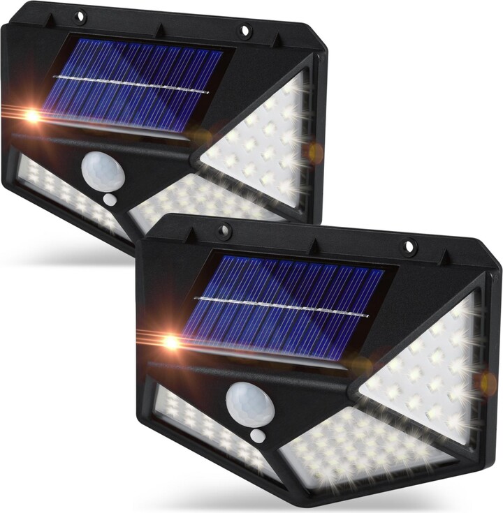 Dartwood Outdoor Solar Lights with Motion Sensor 100 Led 450 Lumens