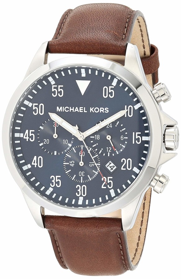 Michael Kors Brown Leather Watch | Shop 