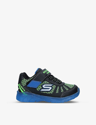 skechers boys urban track ii rage velcro shoes black