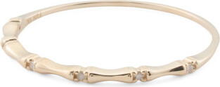 TJMAXX 14Kt Gold Diamond Bamboo Ring, Diamond/Gold