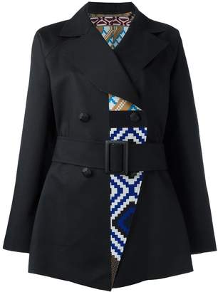 Issey Miyake geometric pattern coat