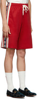 Thumbnail for your product : Gucci Red Jersey GG Ribbon Shorts
