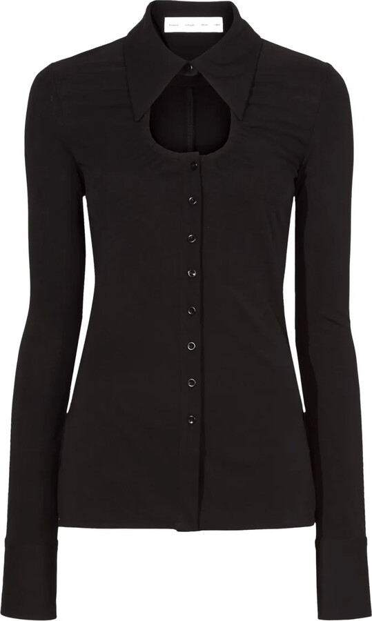Proenza Schouler White Label Cut-Out Detail Shirt